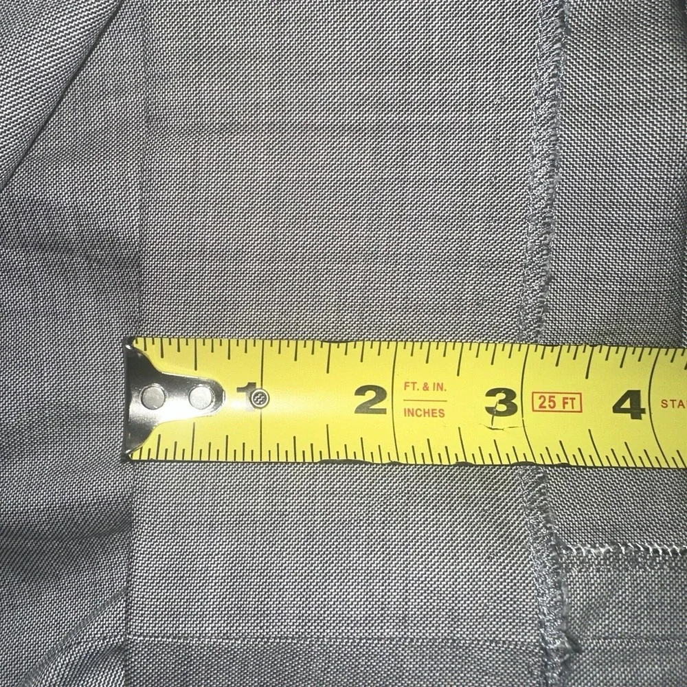 ZANELLA Men's Grey TODD Flat Front Wool Dress Pants 40X26(read) Graph Check(?)‎